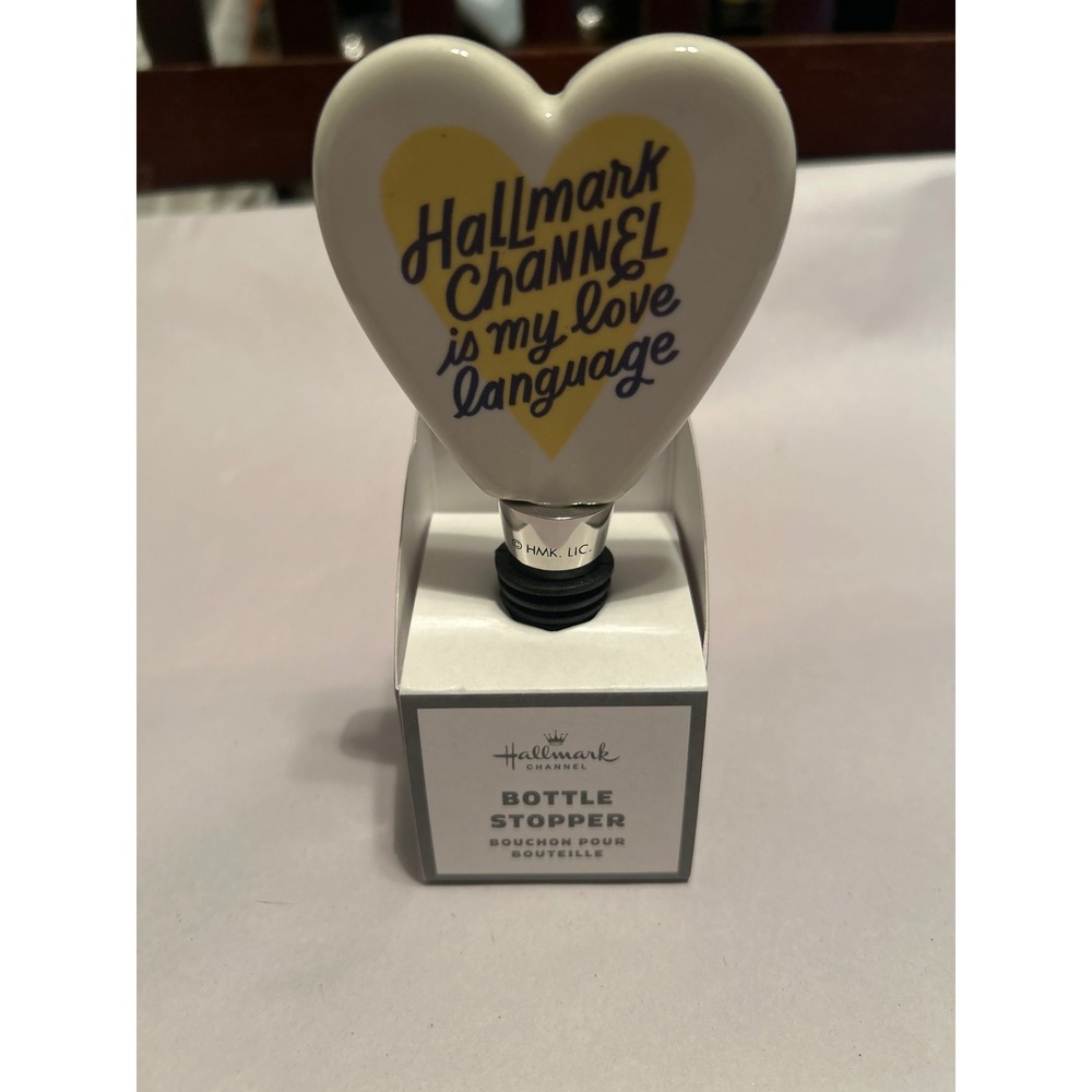 Hallmark Channel Heart Bottle Stopper My Love Language Wine Gift New Boxed